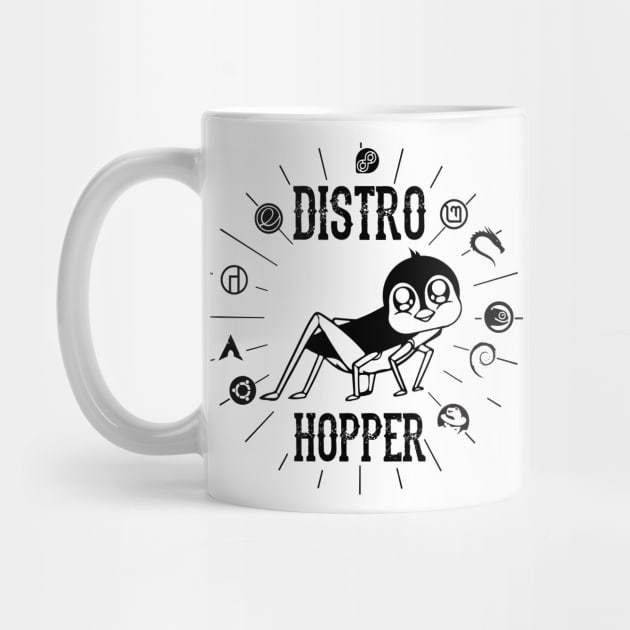 Distro Hopper Linux User Geek by alltheprints